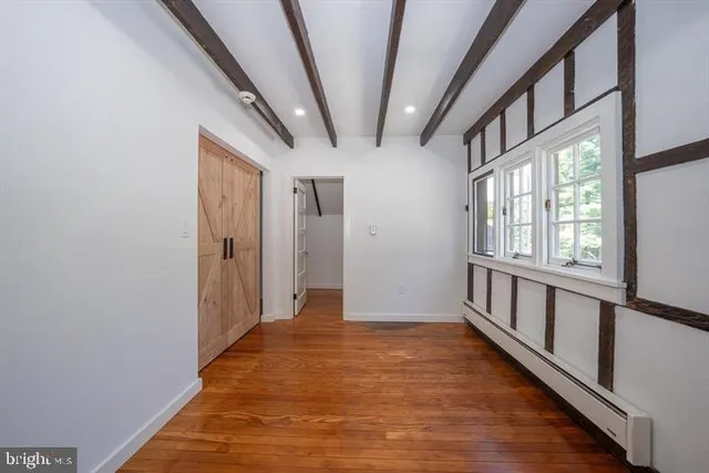 a view of hallway with stairs