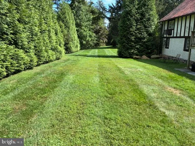 a view of a backyard with a garden