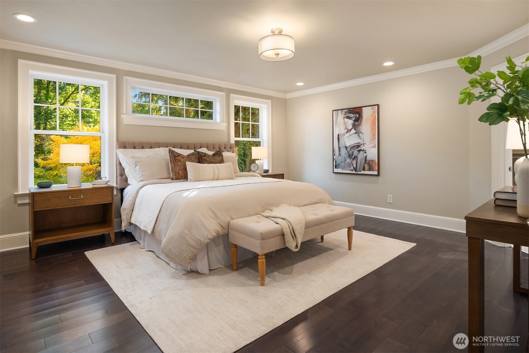 10475 Southeast 23rd Street Bellevue, WA 98004 - Photo 13 of 35 a bedroom with a bed lamps and window