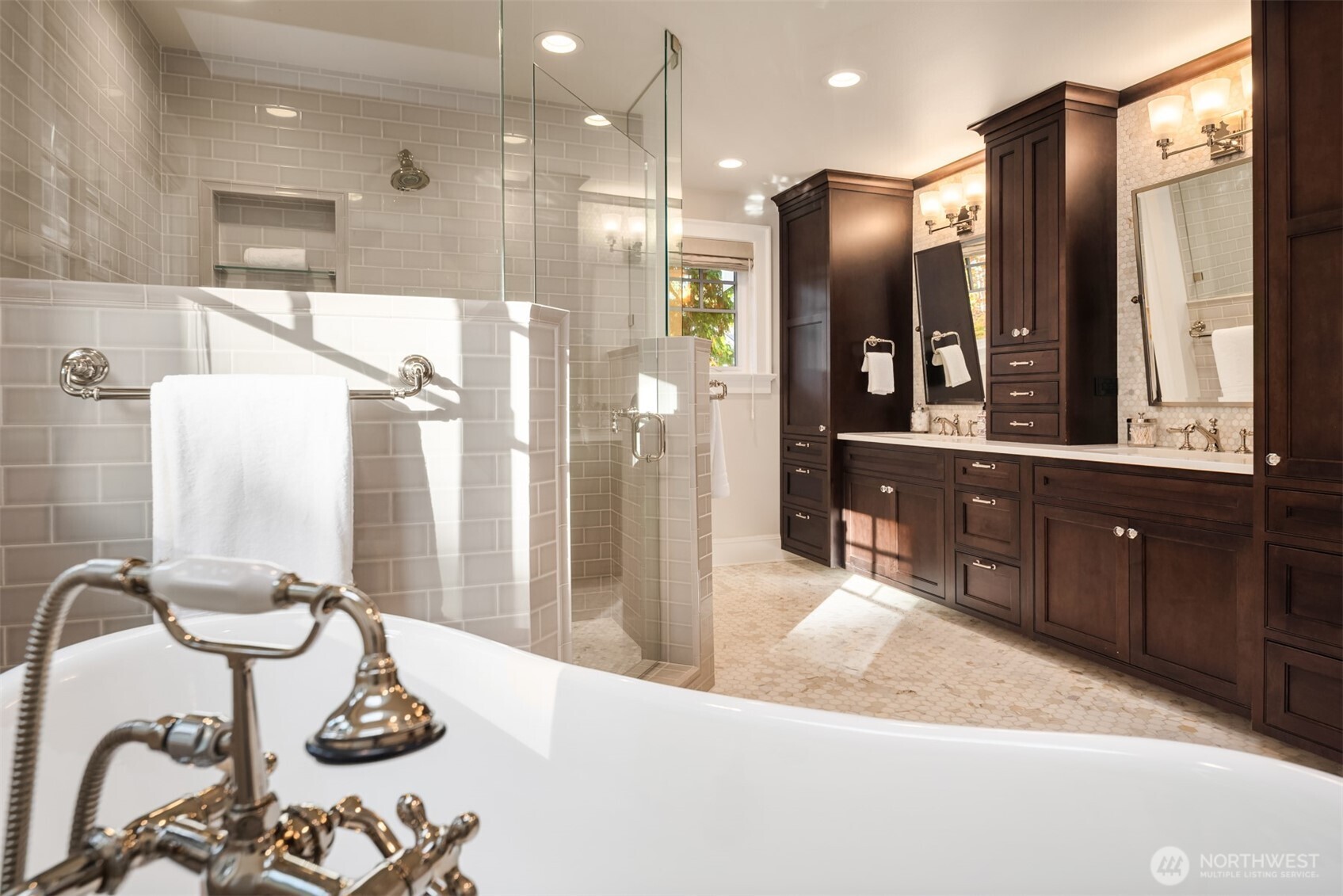 10475 Southeast 23rd Street Bellevue, WA 98004 - Photo 15 of 35 a bathroom with a sink and a mirror