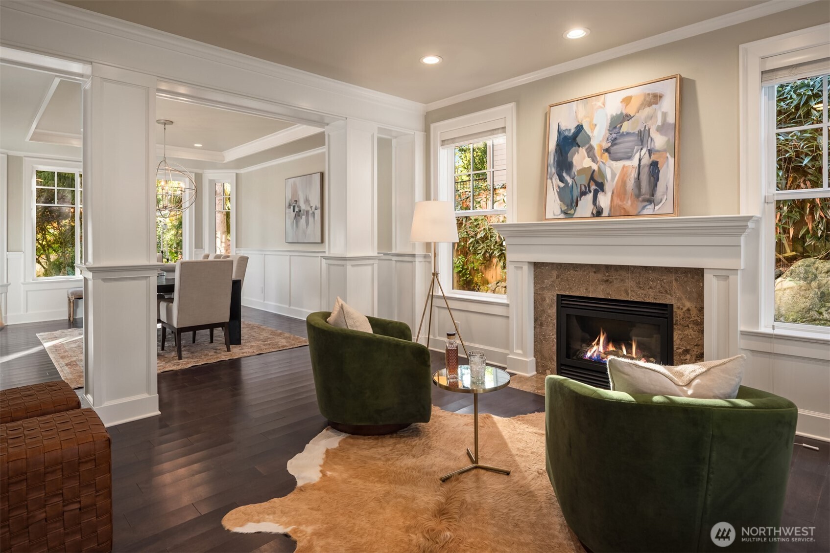 10475 Southeast 23rd Street Bellevue, WA 98004 - Photo 4 of 35 a living room with furniture and a fireplace