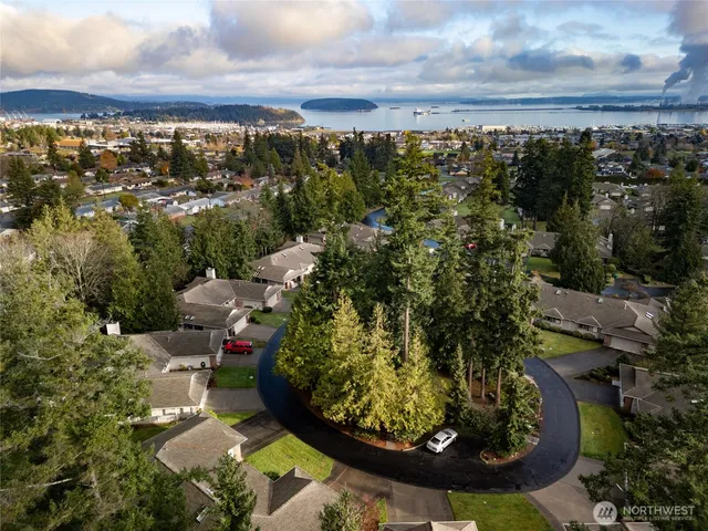 an aerial view of a city