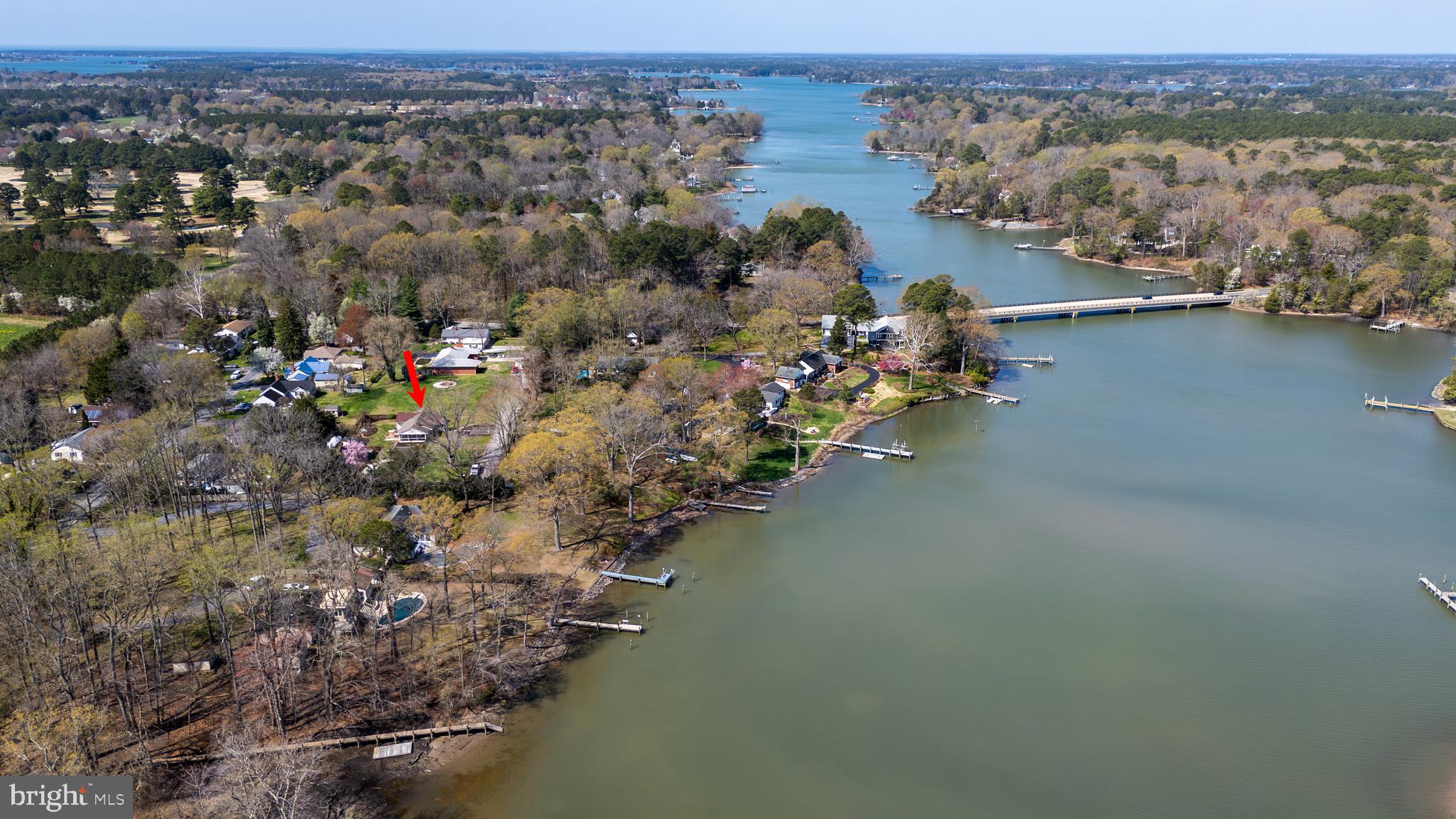 28567 Holden Road Easton, MD 21601 - Photo 5 of 45 an aerial view of a houses with a lake view