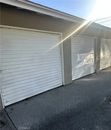 a view of a garage