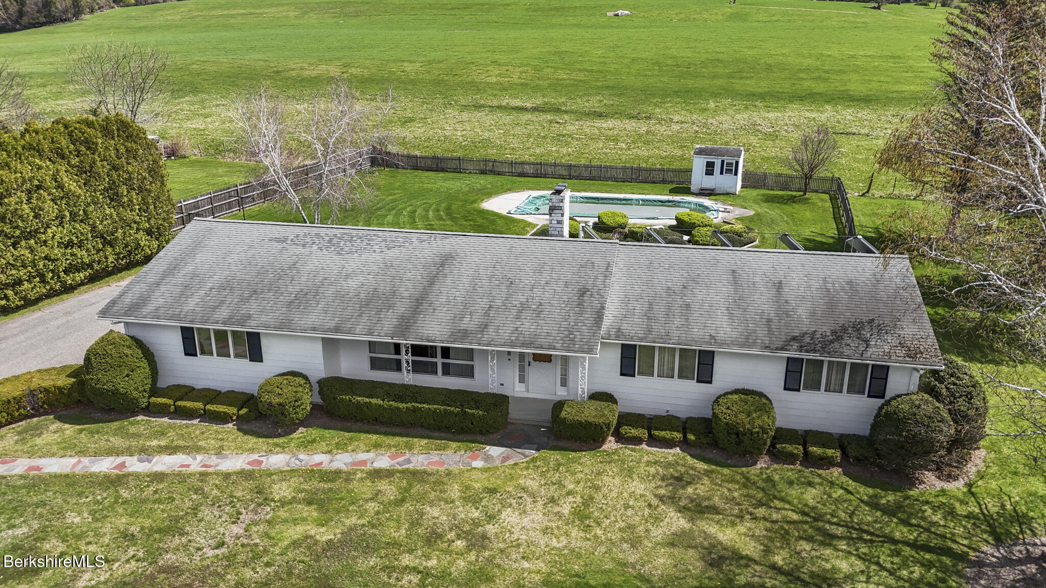 75 East Road Adams, MA 01220 - Photo 37 of 42 an aerial view of a house with a garden