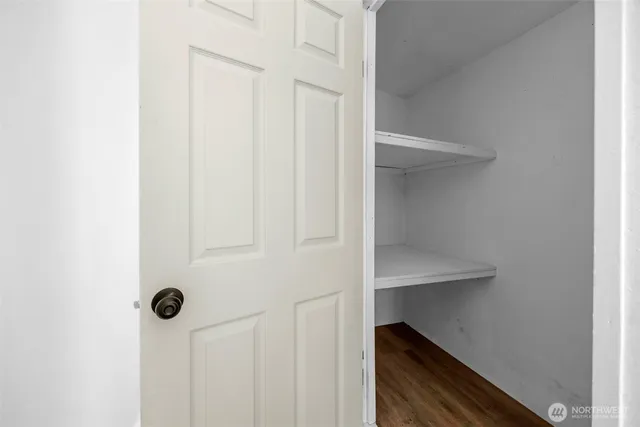 a close view of closet