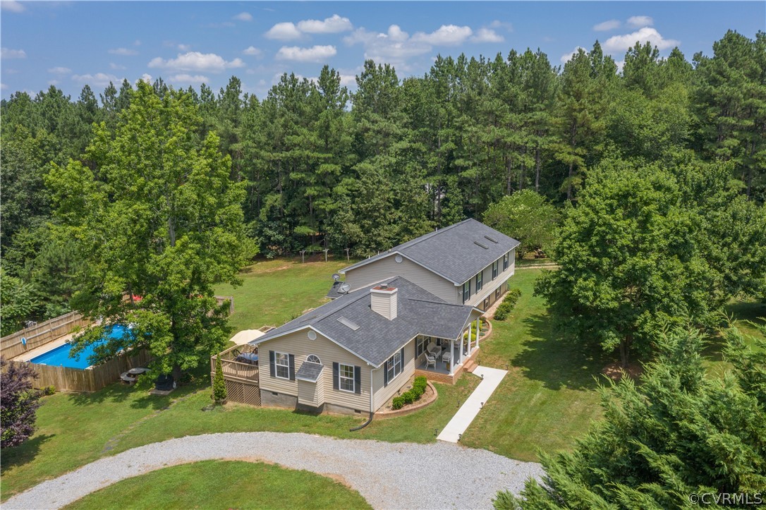 288 Sunrise Lane Rice, VA 23966 - Photo 1 of 39 Aerial view from the left side of the property.