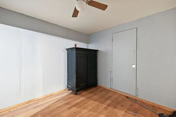 a view of an entryway with a door