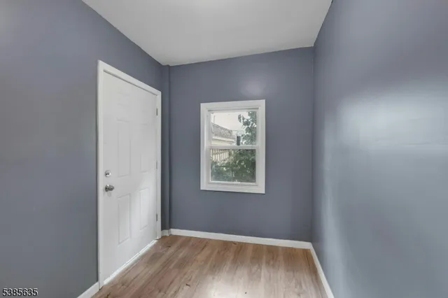 an empty room with a window