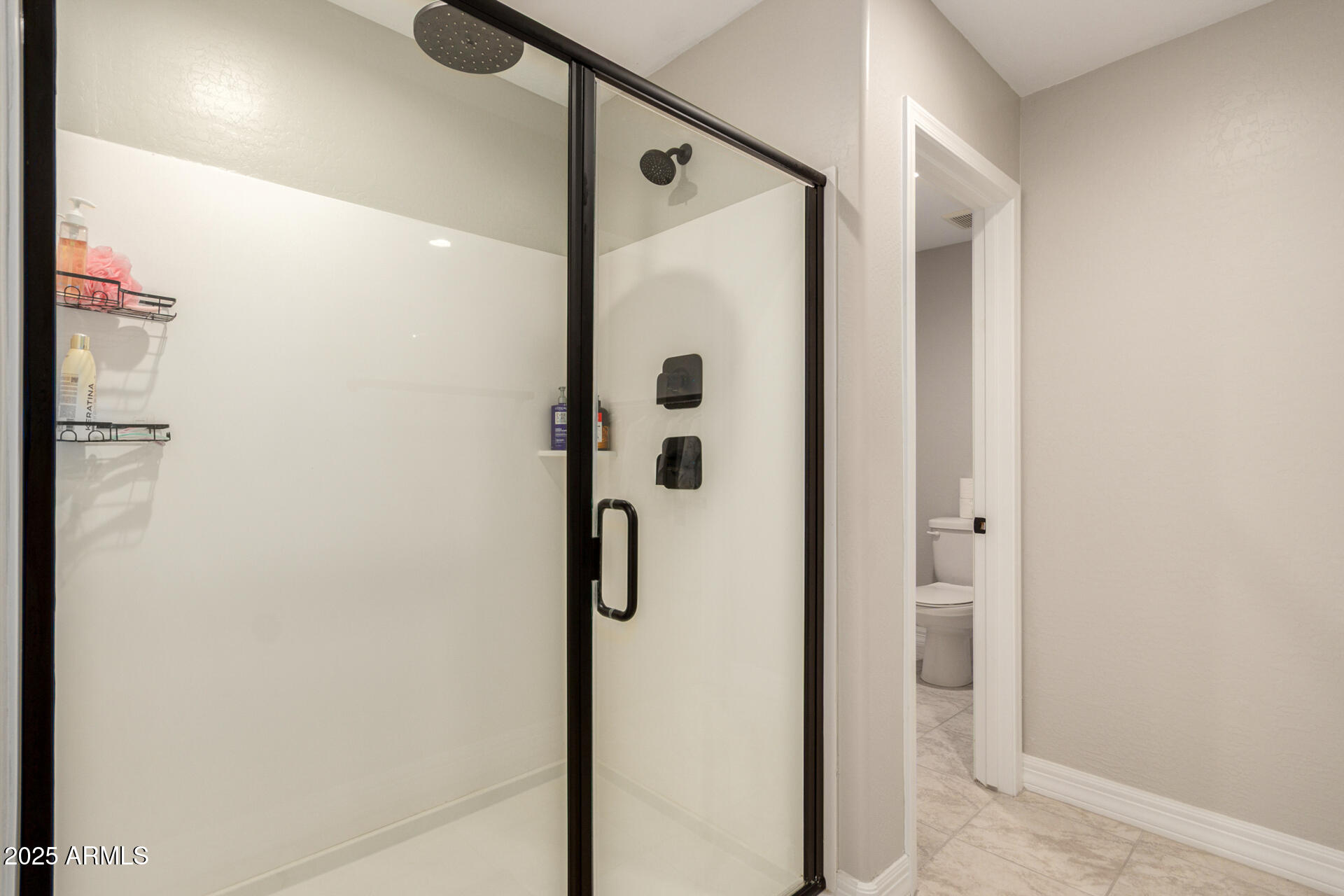 5126 West Roundhouse Road Laveen, AZ 85339 - Photo 24 of 39 a bathroom with a glass shower door