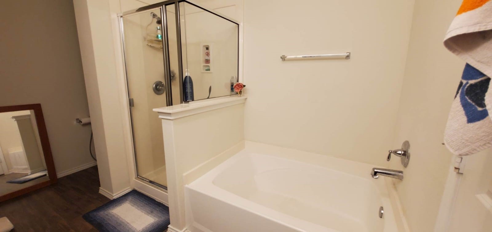 25903 Rustical Road Katy, TX 77493 - Photo 7 of 15 Ensuite bath with garden tub and separate shower with half wall.