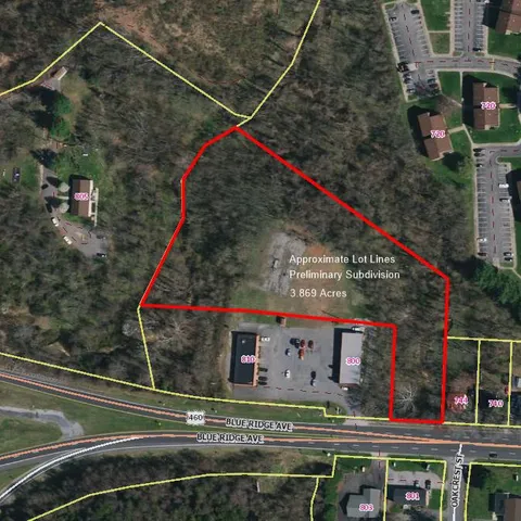 a view of under a large building