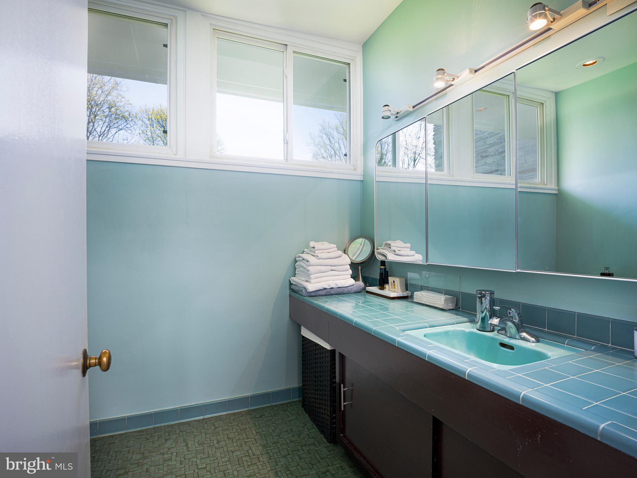 1321 Pepper Road Rydal, PA 19046 - Photo 30 of 49 a bathroom with a granite countertop sink and a mirror