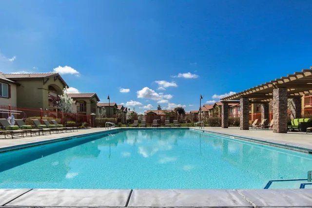 a view of a house with a swimming pool