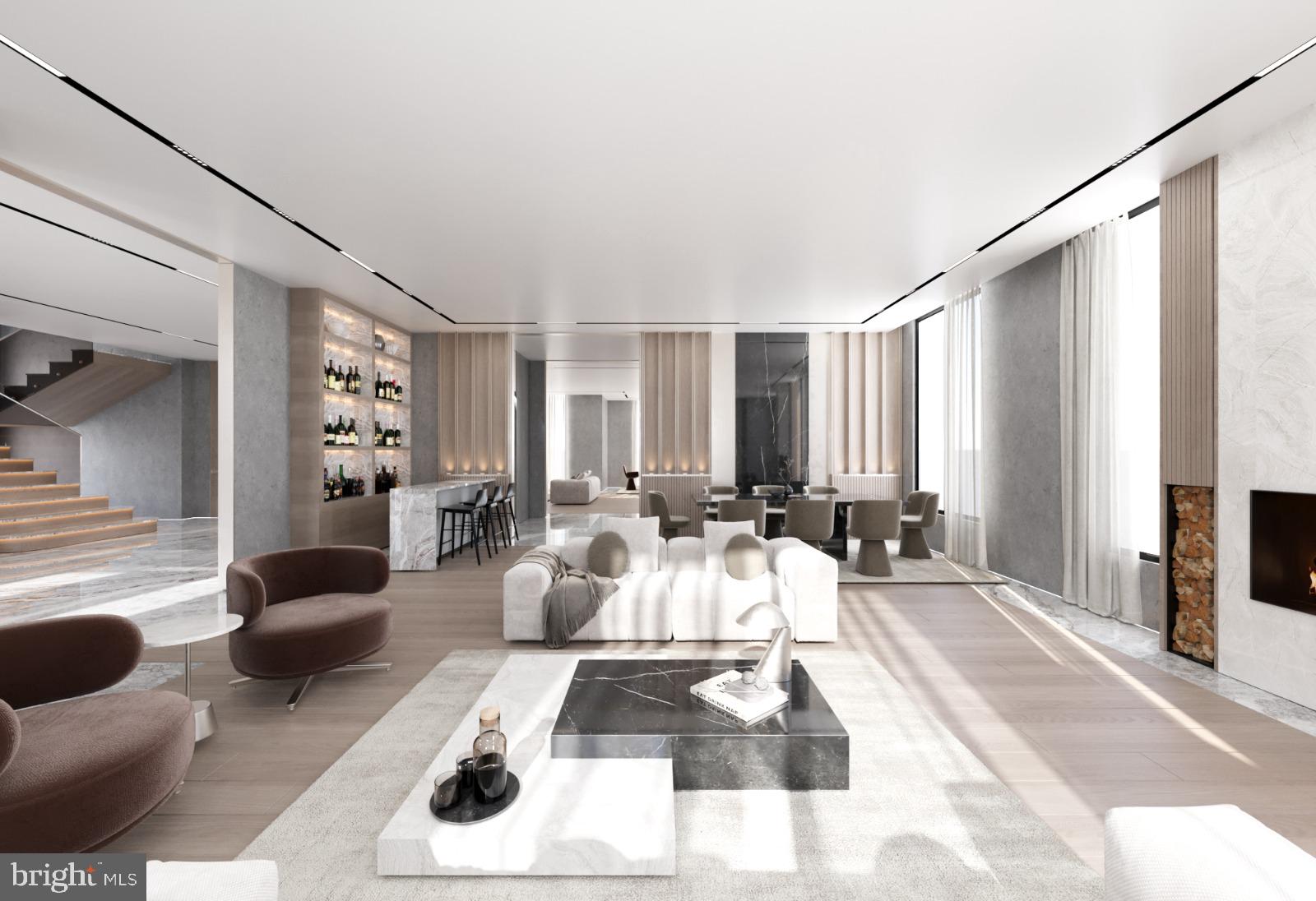 8342 Odricks Lane McLean, VA 22102 - Photo 9 of 51 Living room & dining combined with bar area