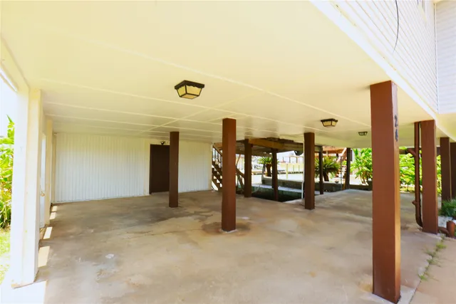a view of a balcony with city view