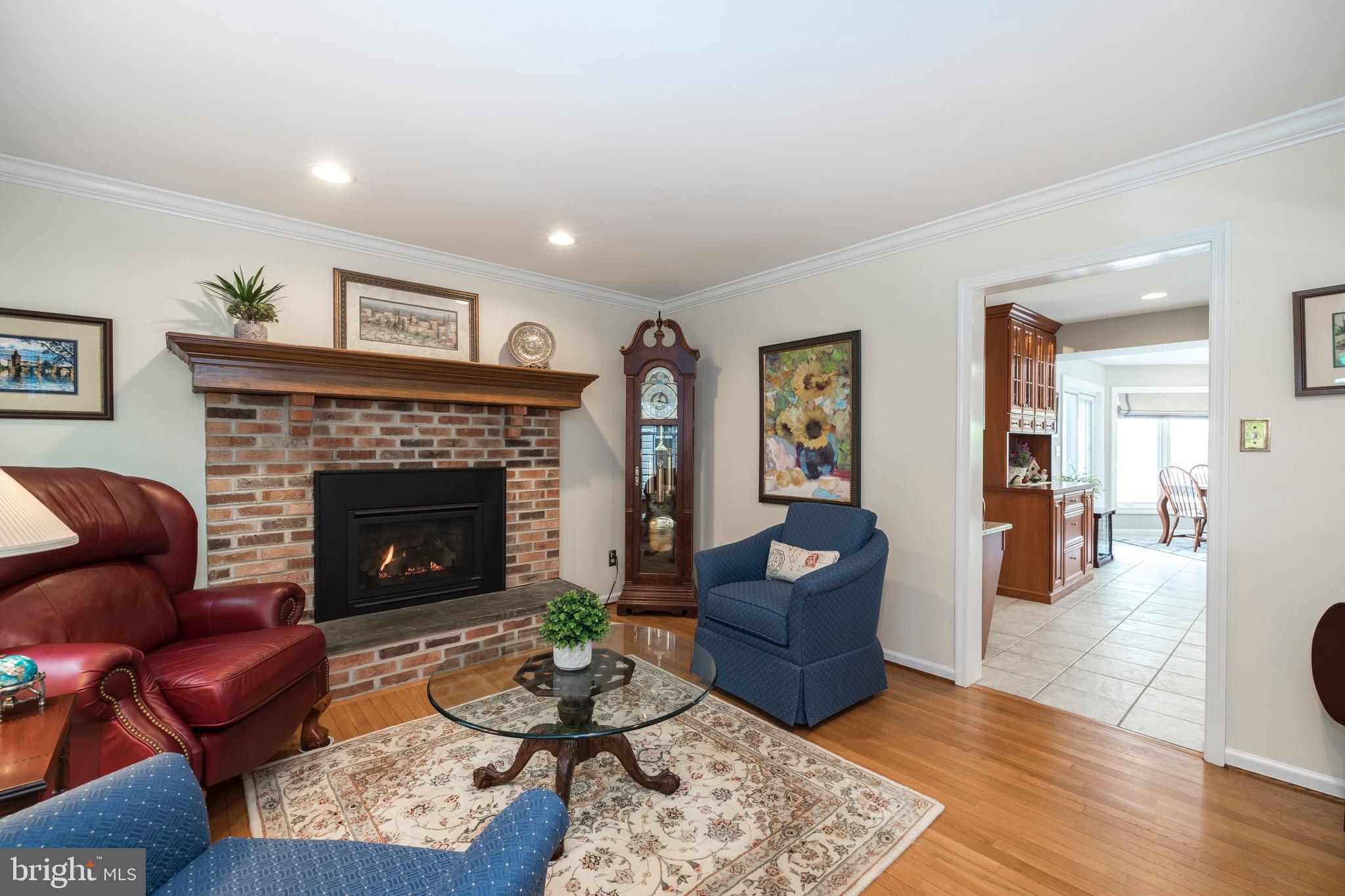 40 Ravine Road Malvern, PA 19355 - Photo 19 of 64 Gas Fireplace in the Study w/Refinished Wood Floor