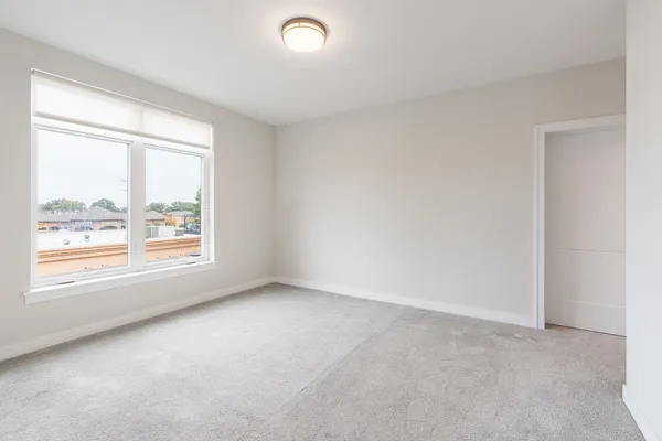 an empty room with a window