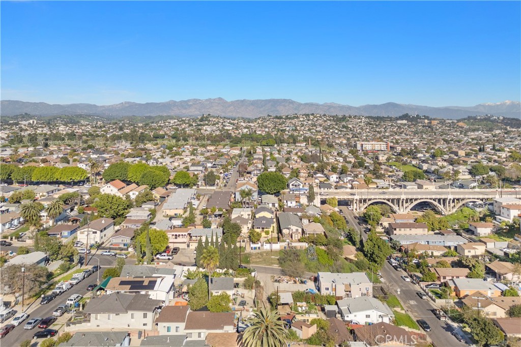 3261 Eagle Street Los Angeles, CA 90063 - Photo 36 of 40 an aerial view of residential building and parking space