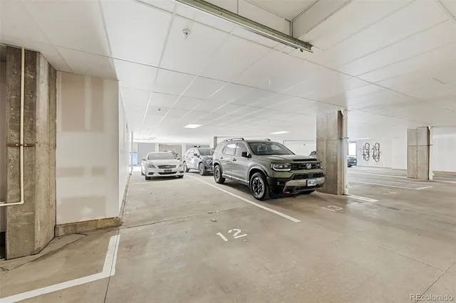 a view of a car garage