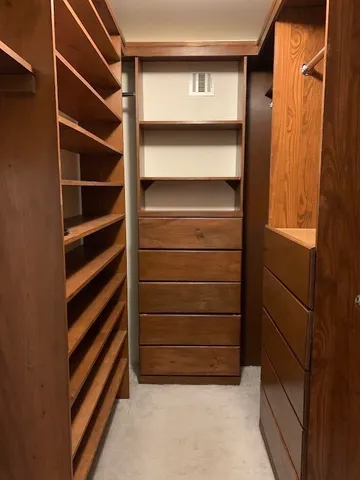 a view of walk in closet