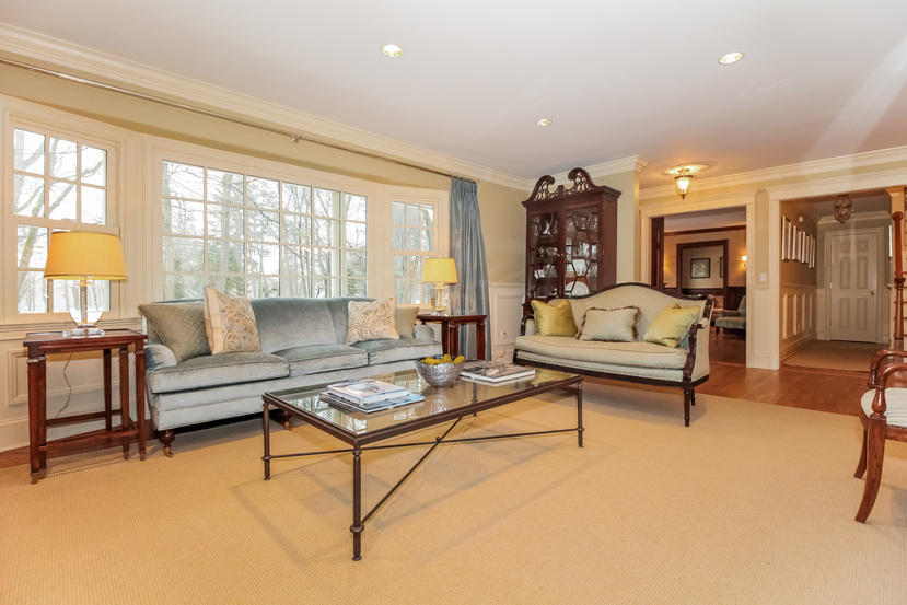 123 Brookside Road Darien, CT 06820 - Photo 4 of 39 a living room with furniture and a potted plant