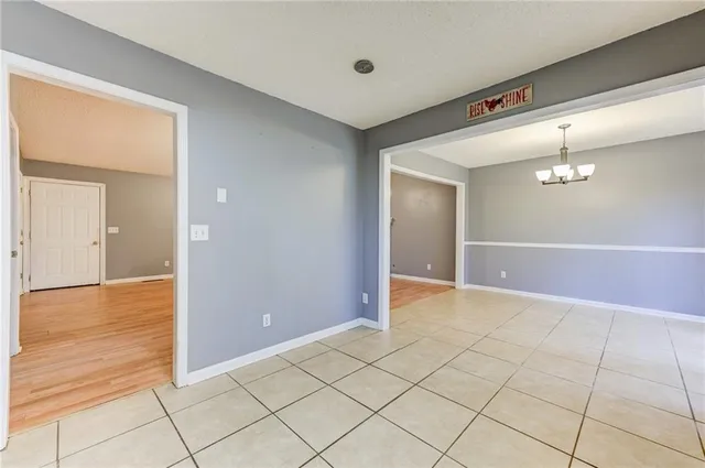 a view of an empty room