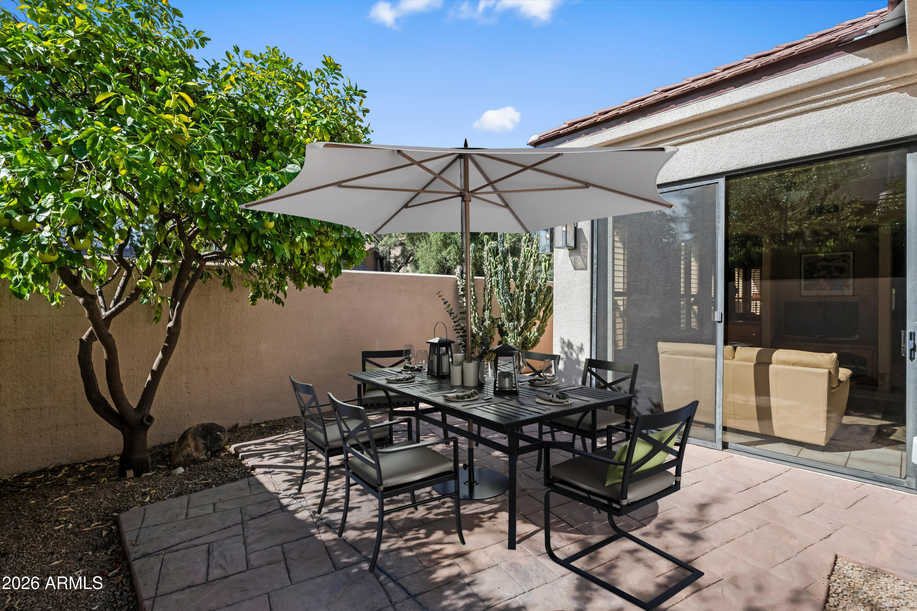 7525 East Gainey Ranch Road, Unit 114 Scottsdale, AZ 85258 - Photo 7 of 25 Outdoor Dining in the Patio