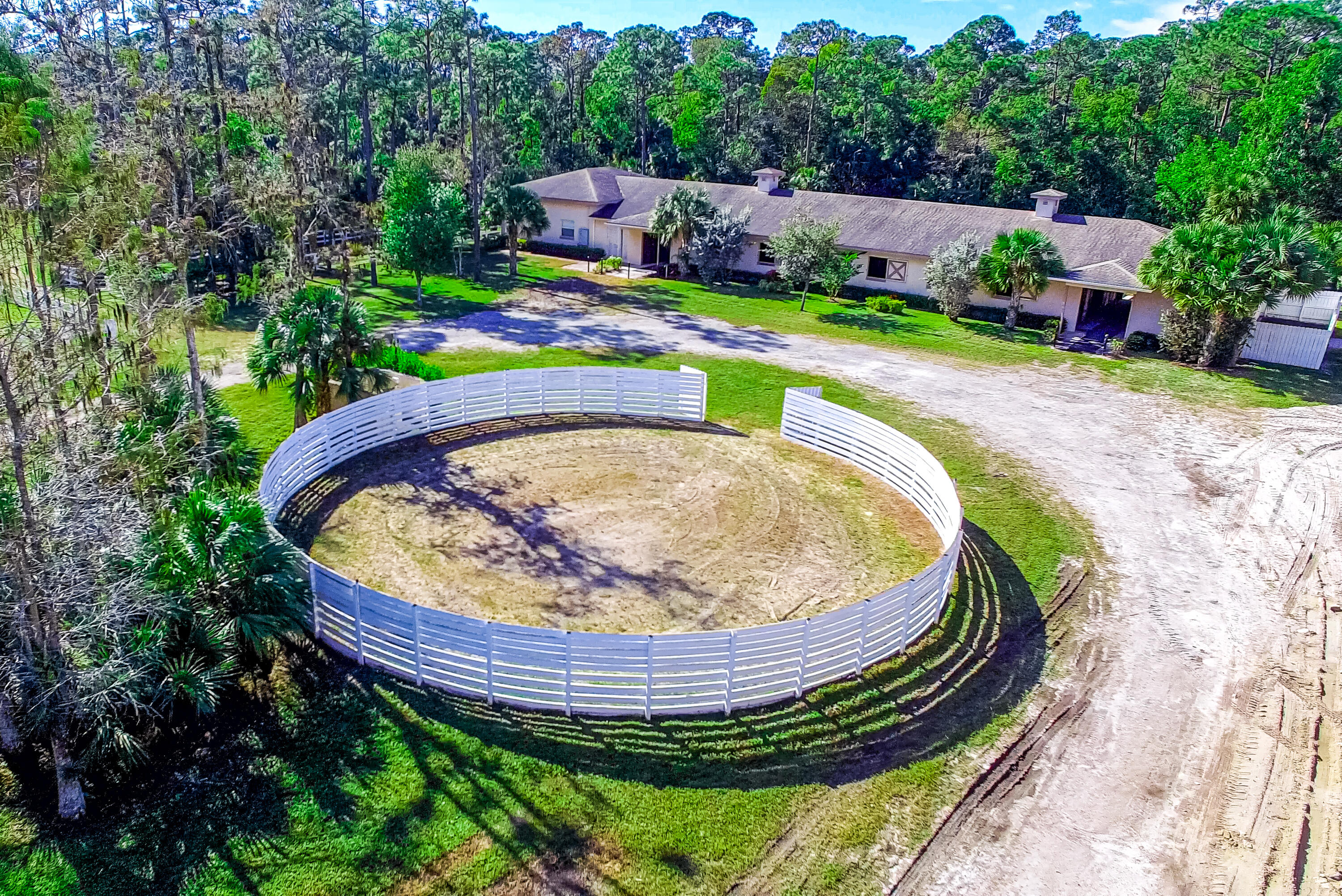1059 E Road Loxahatchee, FL 33470 - Photo 67 of 82 a view of a swimming pool with a yard and plants