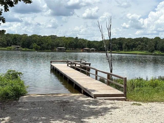 a view of lake with mountain