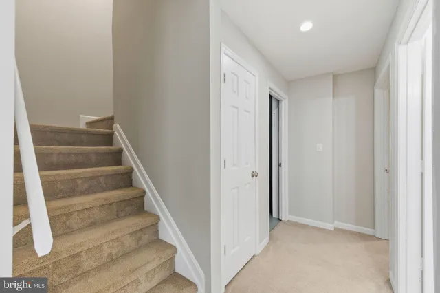 a view of an entryway with staircase