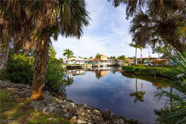 a view of a lake with outdoor space