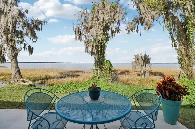 a view of a swimming pool with a lounge chairs