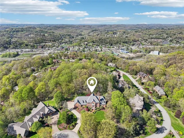 an aerial view of multiple house