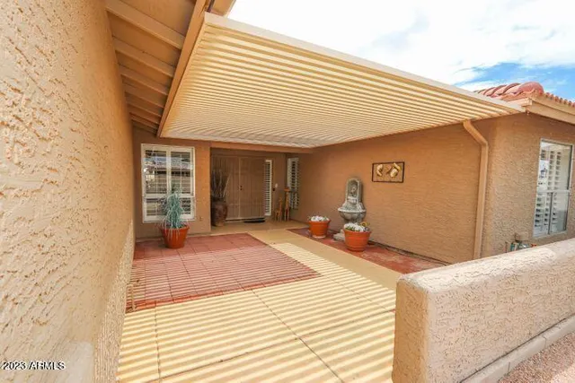 a front view of a house