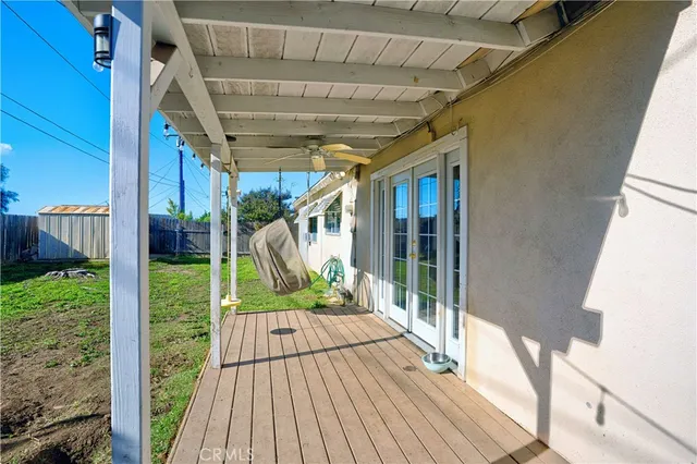 a view of porch with seating space