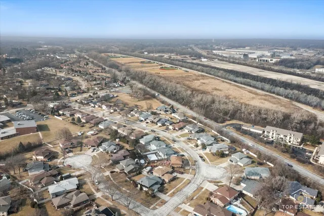 an aerial view of a city