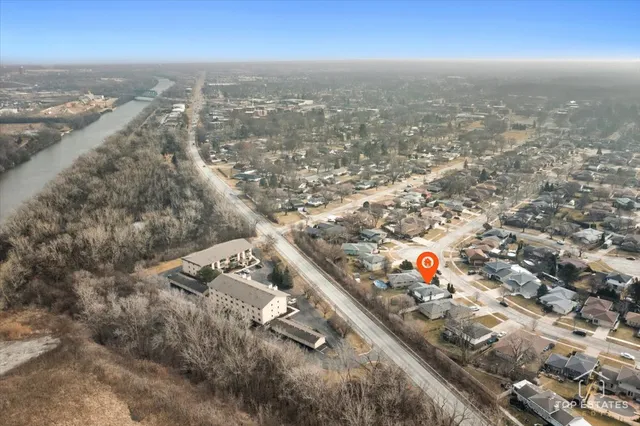 an aerial view of multiple house