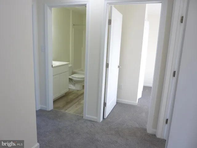 a view of a bathroom from a bathroom