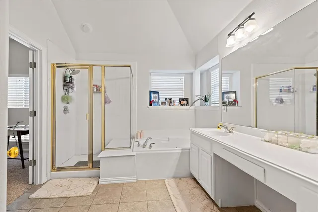 a view of bathroom with dual sinks