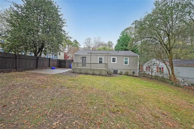 a house view with a garden space