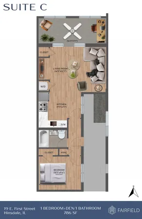 $2,800 | 19 East 1st Street, Unit C, Hinsdale, IL 60521