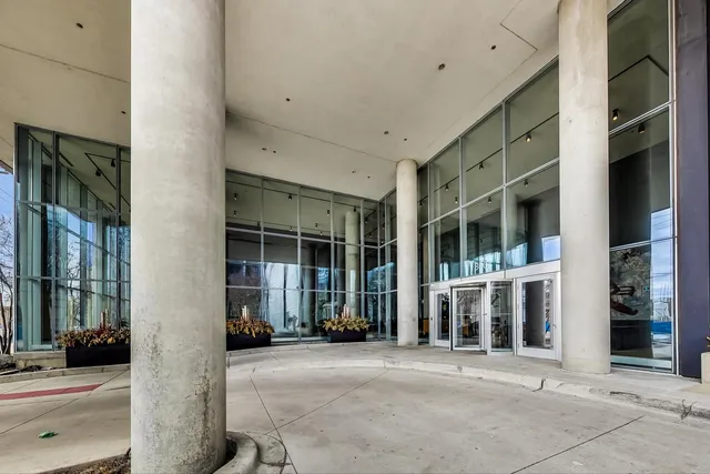 a view of a brick building