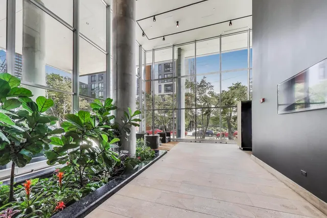 a view of a potted plants in front of a door