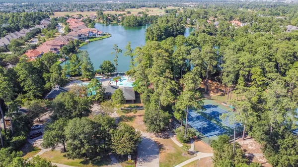an aerial view of multiple house