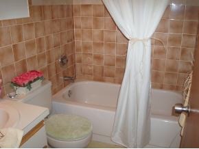 1376 Southeast Ruffin Palm Bay, FL 32909 - Photo 9 of 10 a bath tub sitting next to a white sink and a shower