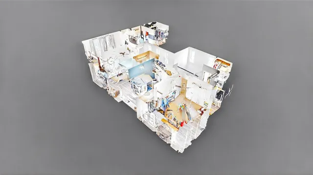 an aerial view of multiple house