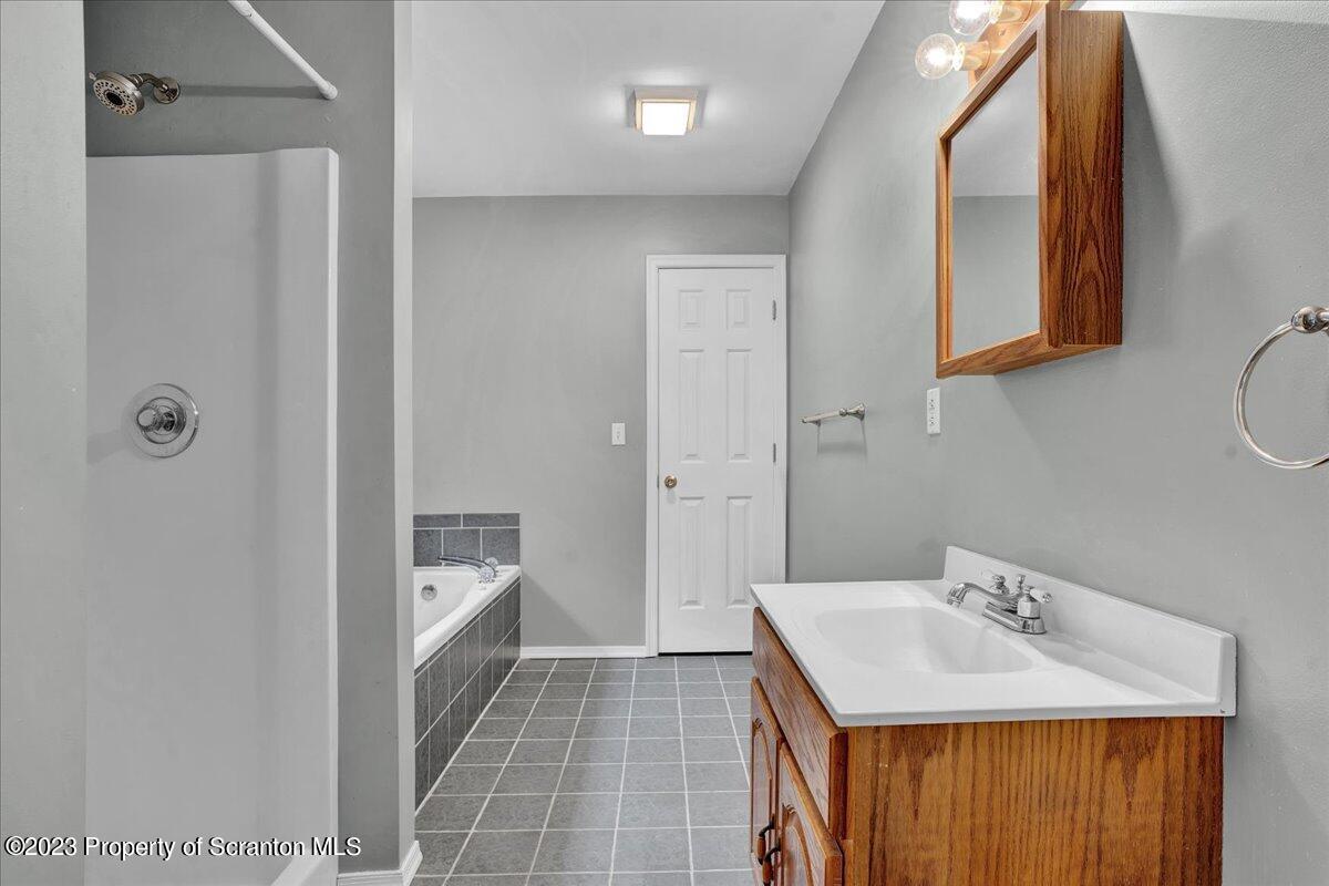 919 Old Logger Road Moscow, PA 18444 - Photo 26 of 36 a bathroom with a sink a toilet and shower