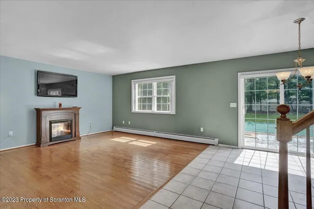a view of empty room with front door