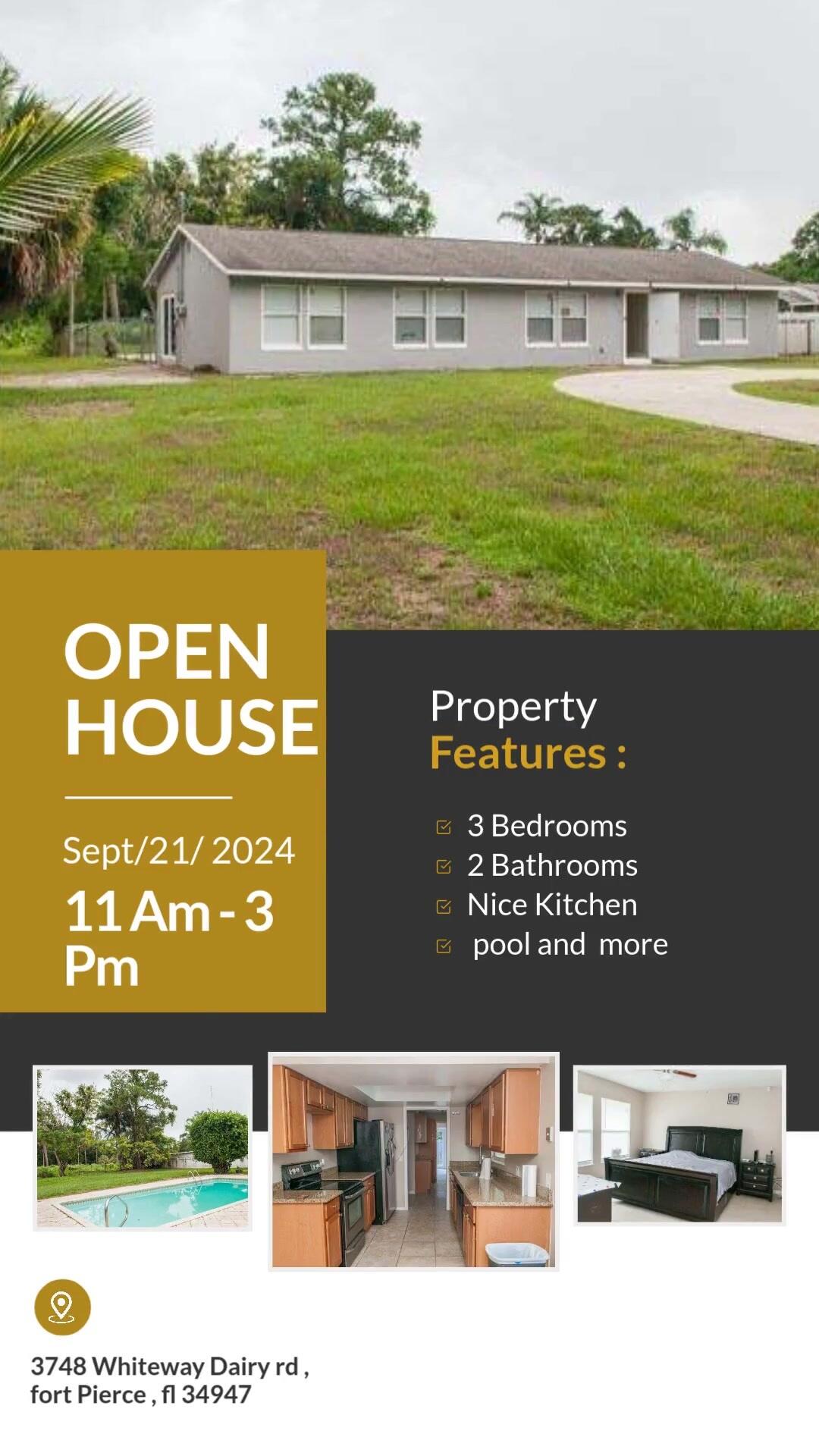 3748 Whiteway Dairy Road Fort Pierce, FL 34947 - Photo 1 of 16 a view of swimming pool with a yard and green space